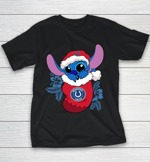 Indianapolis Colts Christmas Stitch In The Sock Funny Disney NFL Youth T-Shirt 2