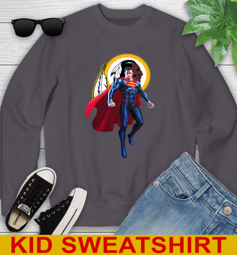 NFL Superman DC Sports Football Washington Redskins Youth Sweatshirt 6