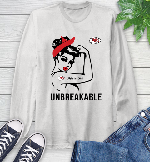 NFL Kansas City Chiefs Girl Unbreakable Football Sports Long Sleeve T-Shirt