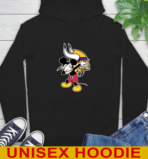 Minnesota Vikings NFL Football Dabbing Mickey Disney Sports Hoodie 2