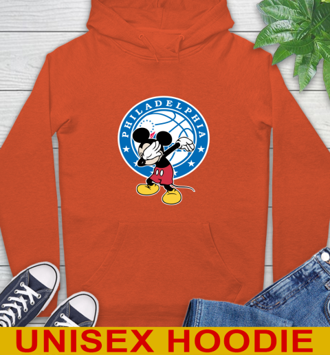 Philadelphia 76ers NBA Basketball Dabbing Mickey Disney Sports Hoodie 5