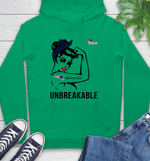 NFL New England Patriots Girl Unbreakable Football Sports Hoodie 5