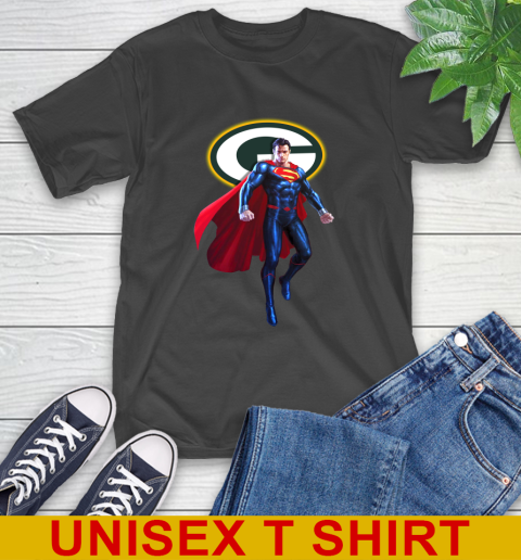 NFL Superman DC Sports Football Green Bay Packers T-Shirt 2