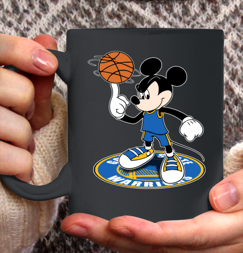 NBA Basketball Golden State Warriors Cheerful Mickey Disney Shirt Ceramic Mug 11oz