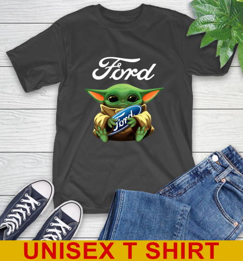 Star Wars Baby Yoda Hugs Ford Car Shirt