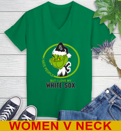 Chicago White Sox MLB Grinch I Hate People But I Love My Favorite Baseball Team 82