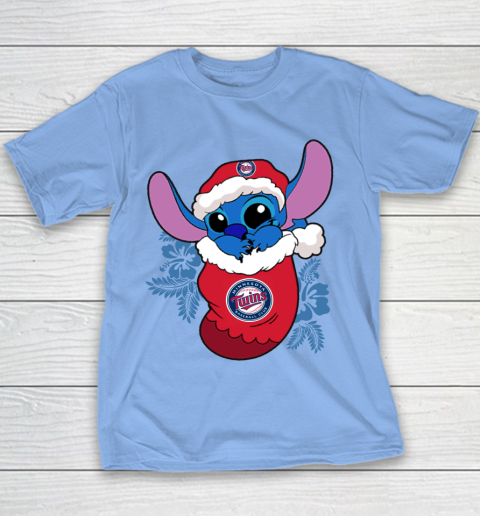 Minnesota Twins Christmas Stitch In The Sock Funny Disney MLB Youth T-Shirt 10