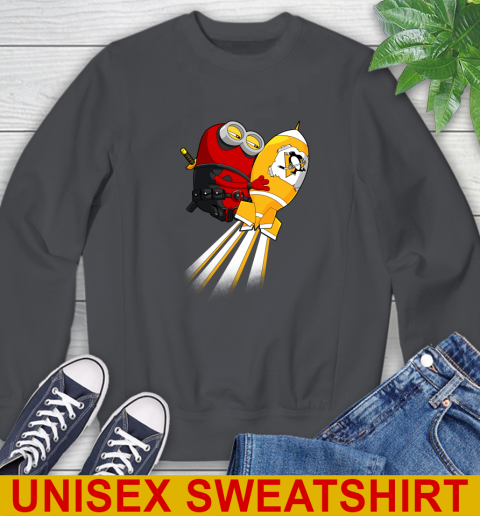 NHL Hockey Pittsburgh Penguins Deadpool Minion Marvel Shirt Sweatshirt 7