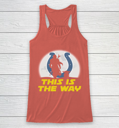 Indianapolis Colts NFL Football Star Wars Yoda And Mandalorian This Is The Way Racerback Tank 3