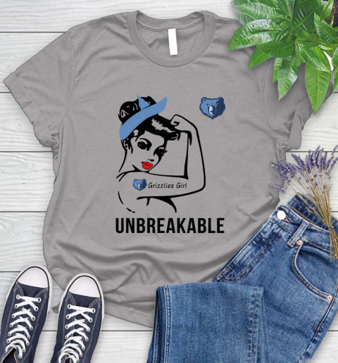 NBA Memphis Grizzlies Girl Unbreakable Basketball Sports Women's T-Shirt 4 NBA Memphis Grizzlies Girl Unbreakable Basketball Sports Women's T-Shirt - Image 4
