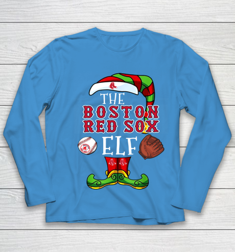 Boston Red Sox Christmas ELF Funny MLB Youth Long Sleeve 5