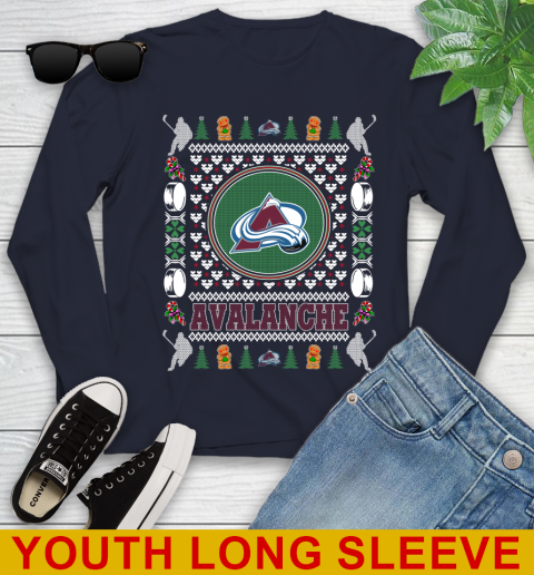 Colorado Avalanche Merry Christmas NHL Hockey Loyal Fan Youth Long Sleeve 2