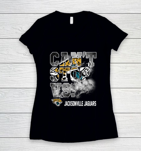 NFL Jacksonville Jaguars Can't Stop Vs Women's V-Neck T-Shirt