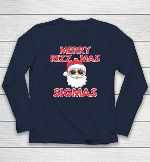 Merry Rizz Mas Sigmas Gen Alpha Middle School Christmas Long Sleeve T-Shirt 2