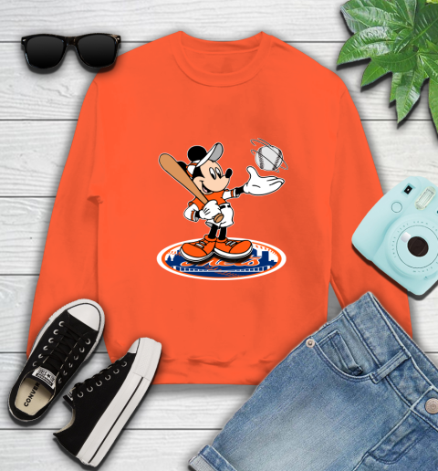 MLB Baseball New York Mets Cheerful Mickey Disney Shirt Sweatshirt 4