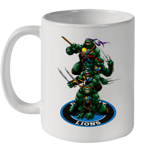 NFL Football Detroit Lions Teenage Mutant Ninja Turtles Shirt Ceramic Mug 11oz