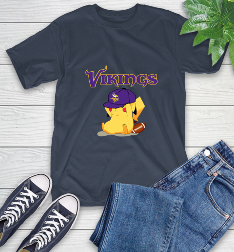 NFL Pikachu Football Sports Minnesota Vikings T-Shirt 4