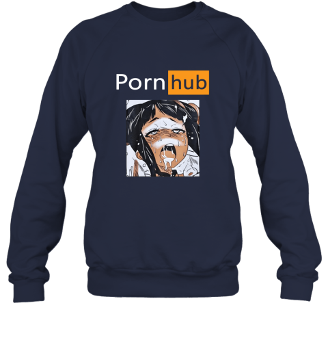 o70l pornhub anime girl ahegao shirts sweatshirt 35 front navy
