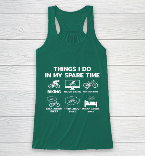 Things I Do In My Spare Time Mountain Bike Biking Funny Gift Racerback Tank 5