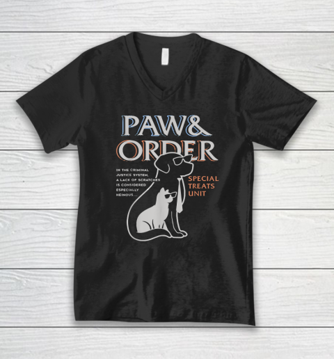 Paw and Order Special Feline Unit Pets Training Dog And Cat V-Neck T-Shirt