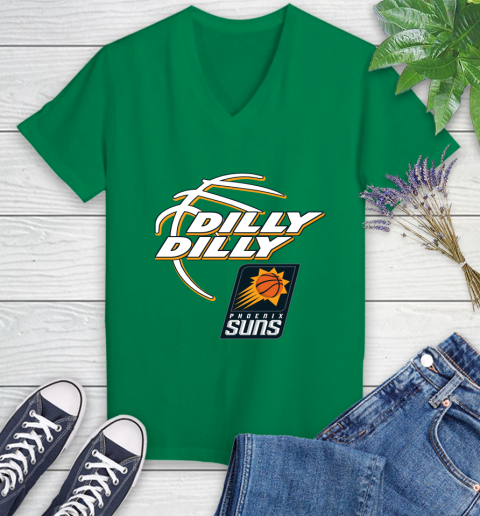 NBA Phoenix Suns Dilly Dilly Basketball Sports Women's V-Neck T-Shirt 5