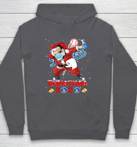 Los Angeles Dodgers Funny Santa Claus Dabbing Christmas 2020 MLB Hoodie 4