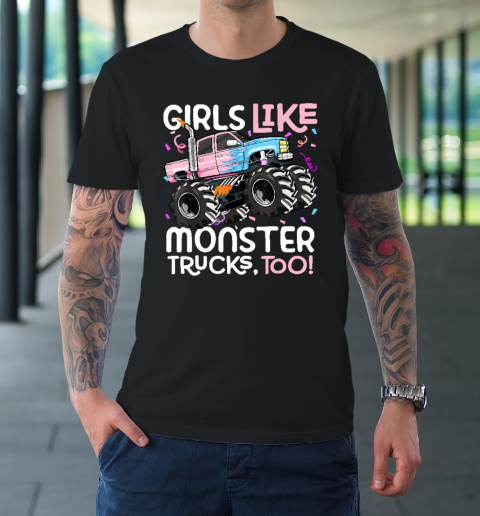 Cute Monster Truck Girls Like Monster Trucks Too T-Shirt 9