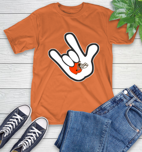 Cleveland Browns NFL Football Mickey Rock Hand Disney T-Shirt 5