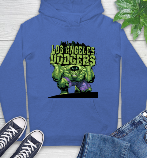 Los Angeles Dodgers MLB Baseball Incredible Hulk Marvel Avengers Sports Hoodie 9