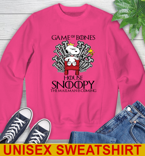 Game of bones house snoopy the mailman is coming tshirt 31