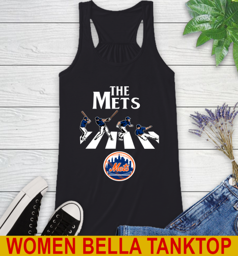 MLB Baseball New York Mets The Beatles Rock Band Shirt Racerback Tank