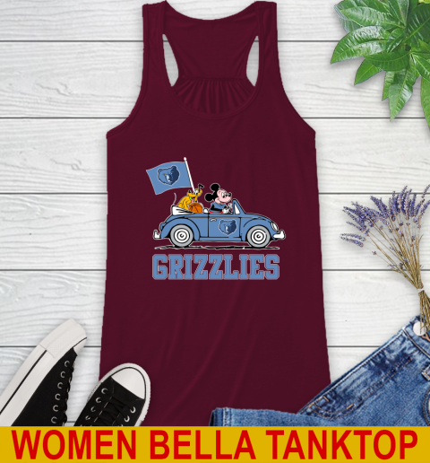NBA Basketball Memphis Grizzlies Pluto Mickey Driving Disney Shirt Racerback Tank 3
