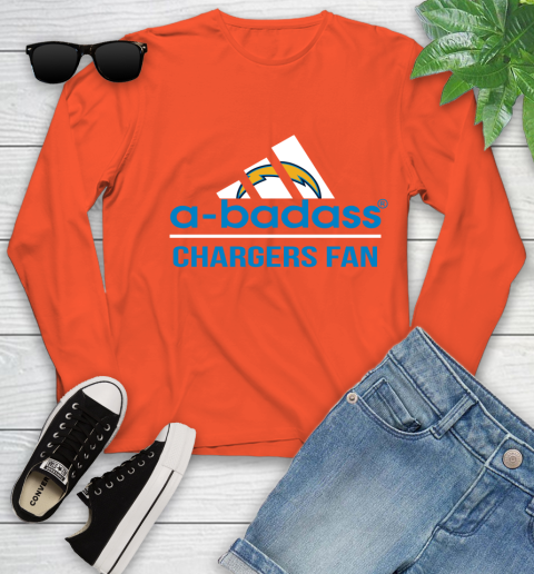 San Diego Chargers NFL Football A Badass Adidas Adoring Fan Sports Youth Long Sleeve 3