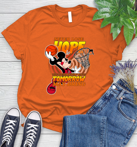 Portland Trail Blazers NBA Basketball Mickey Disney Never Lose Hope Women's T-Shirt 3