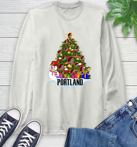 Portland Trail Blazers Merry Christmas NBA Basketball Sports Long Sleeve T-Shirt 12