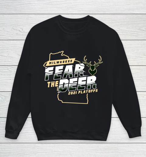 Fear Deer Milwaukee Bucks Finals Champs Youth Sweatshirt