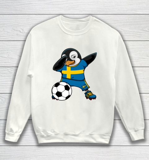 Dabbing Penguin Sweden Soccer Fans Jersey Football Lovers Sweatshirt
