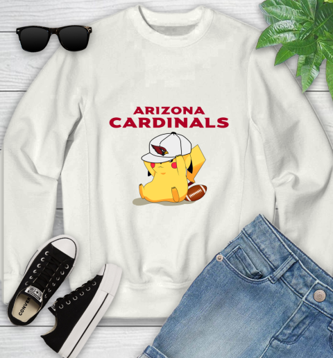 NFL Pikachu Football Sports Arizona Cardinals Youth Sweatshirt