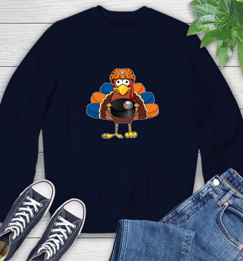 New York Islanders Turkey Thanksgiving Day Sweatshirt 3