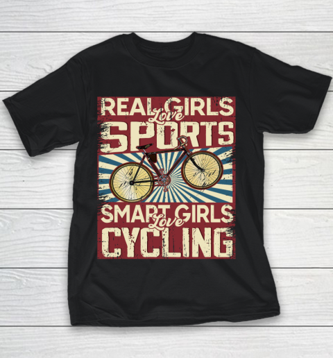 Real girls love sports smart girls love Cycling Youth T-Shirt