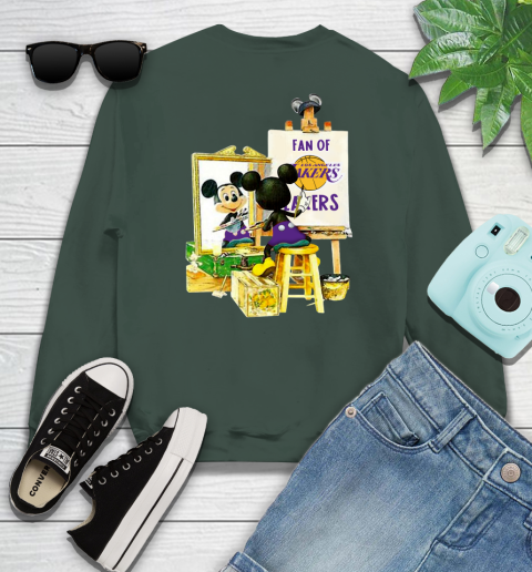 NBA Basketball Los Angeles Lakers Mickey Drawing Shirt 37 NBA Basketball Los Angeles Lakers Mickey Drawing Shirt - Image 37
