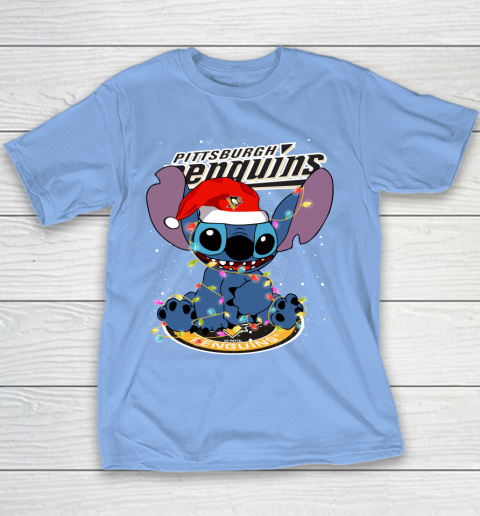 Pittsburgh Penguins NHL Hockey noel stitch Christmas Youth T-Shirt 7