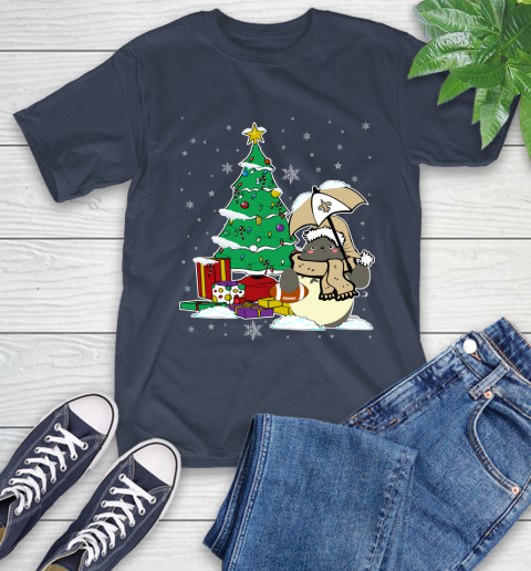 New Orleans Saints NFL Football Cute Tonari No Totoro Christmas Sports T-Shirt 3