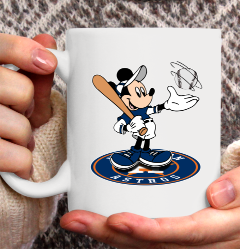 MLB Baseball Houston Astros Cheerful Mickey Disney Shirt Ceramic Mug 11oz 2
