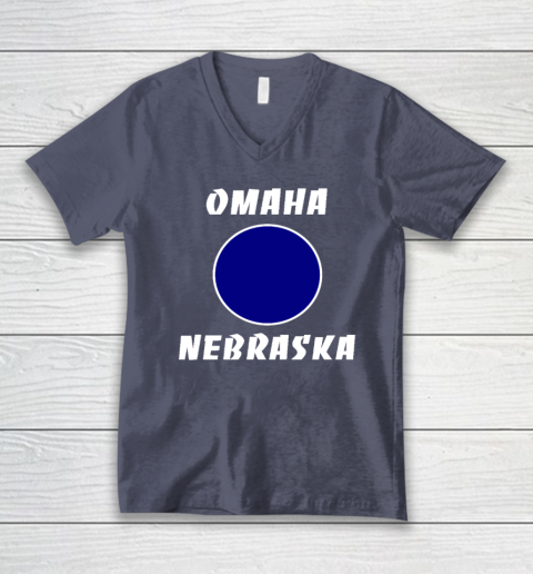 Nebraska Blue Dot Democratic 2nd District Omaha V-Neck T-Shirt 6