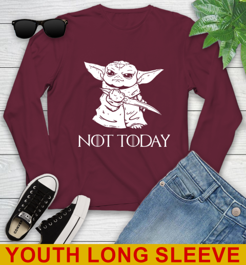 Not Today Game Of Thrones Star Wars Baby Yoda Shirt 122