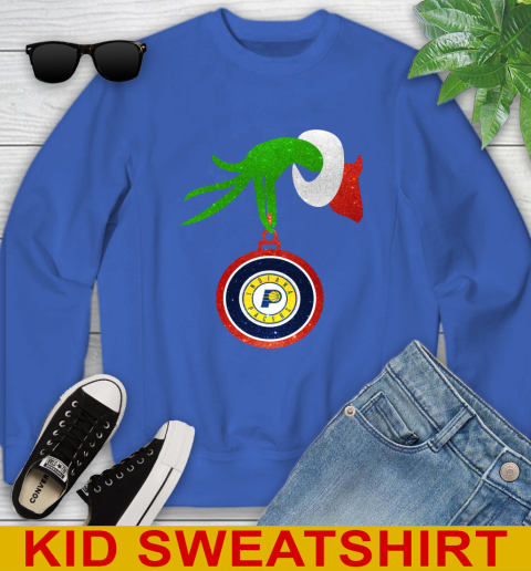 Indiana Pacers Grinch Merry Christmas NBA Basketball Youth Sweatshirt 7