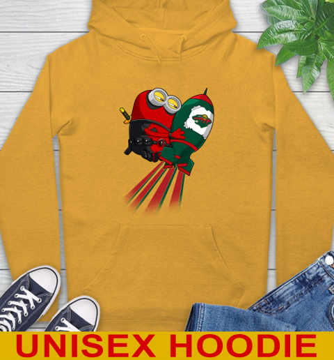 NHL Hockey Minnesota Wild Deadpool Minion Marvel Shirt Hoodie 2