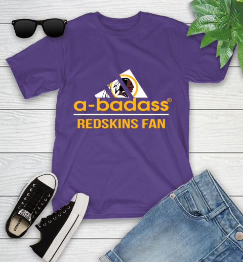 Washington Redskins NFL Football A Badass Adidas Adoring Fan Sports Youth T-Shirt 3
