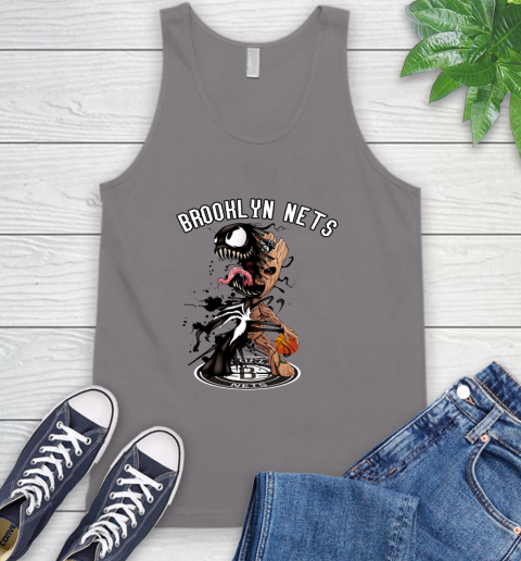 NBA Brooklyn Nets Basketball Venom Groot Guardians Of The Galaxy Tank Top 7